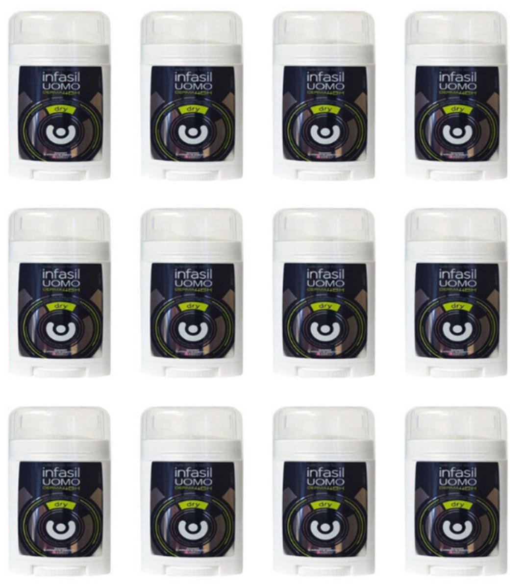 12 x INFASIL Deo Persona Stick Uomo Dry 40 Ml