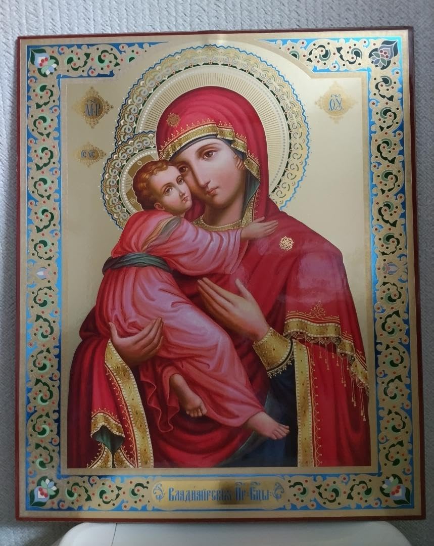 在庫限り特大イコンウラジーミルの生神女 B聖母マリヤ正教 ホーム