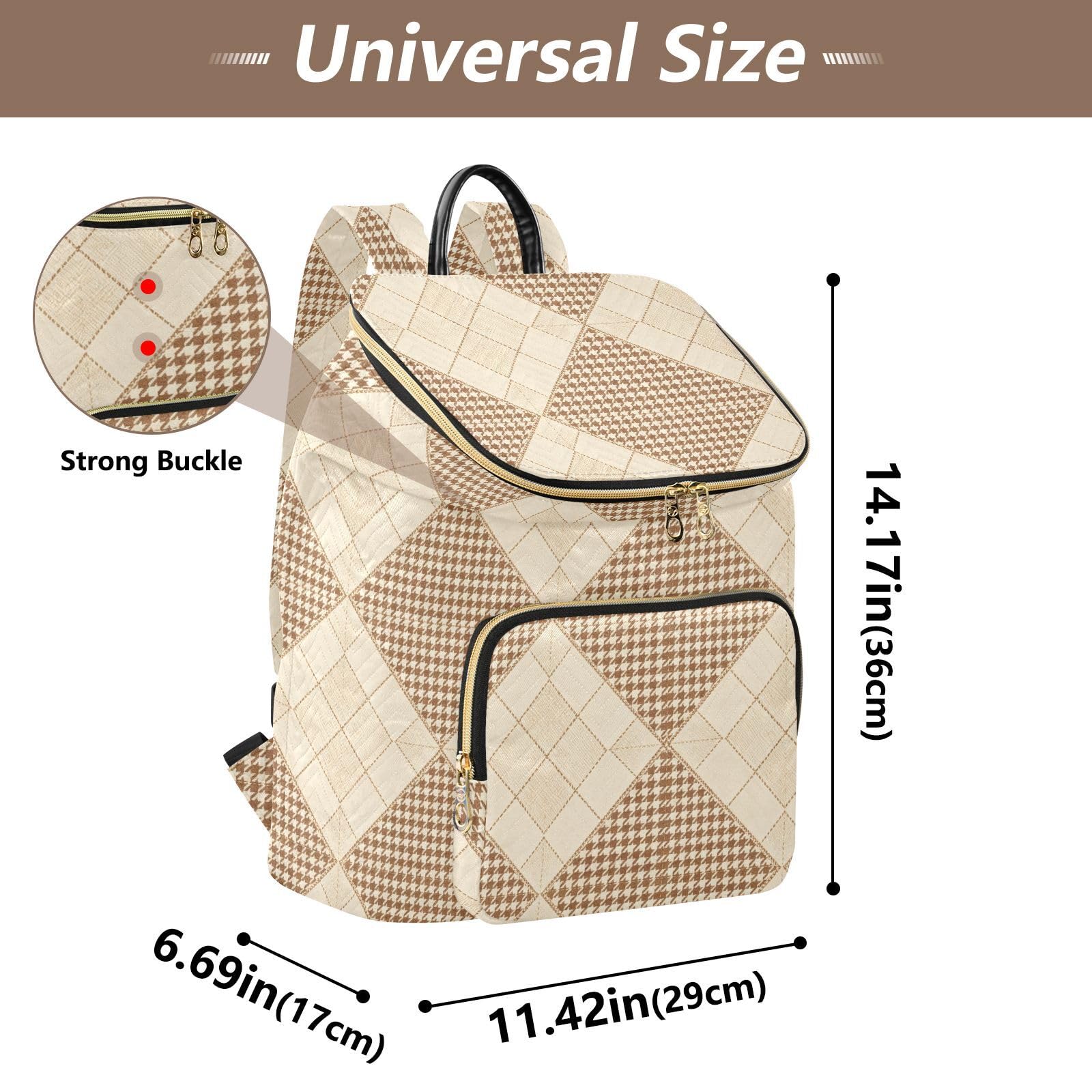 Zaino alla moda da 15 litri da donna, alla moda, robusto, leggero