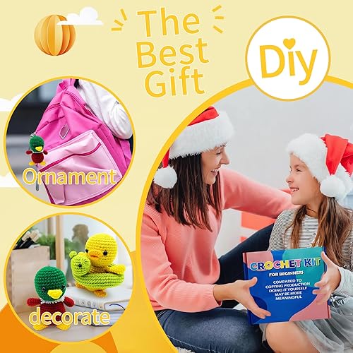 Miniatura 6 de LYSHIATSU Kit de ganchillo para principiantes, kit de inicio de ganchillo con tutoriales en video paso a paso, kit de ganchillo para principiantes,