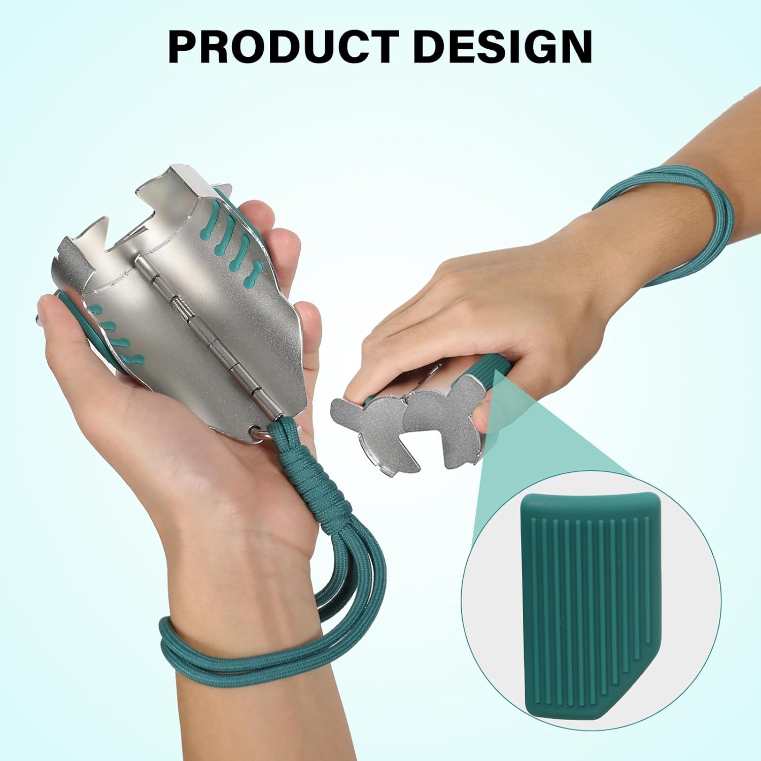 Handheld Bud Debudder Tool - Bud Stripper & Bucker | Trimmer Companion for Separating Buds from Stems, with Dark Green Non Slip Pads & Lanyard