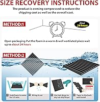 Vista 6 de FONESO Paneles de espuma acústica, paneles de espuma a prueba de sonido para paredes, cuñas insonorizadas de estudio de alto diseño, resistentes al