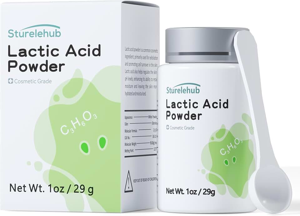Ácido Láctico Em Pó, 1 Oz / 29 G, Grau Cosmético, Esfoliação Suave, Máscara Facial Caseira, Creme, Esfoliante Corporal E Cosméticos Caseiros