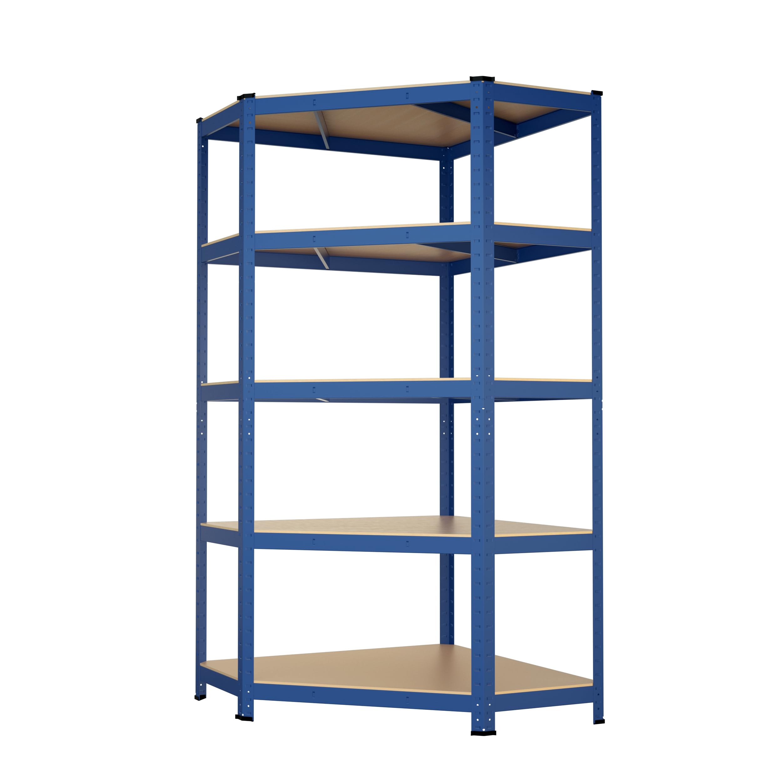 KARAT rek voor zware belasting, set van 2 - opknoping rek, kelderrek, opbergrek - 5 verstelbare planken (blauw, 40 x 90 x 180 cm
