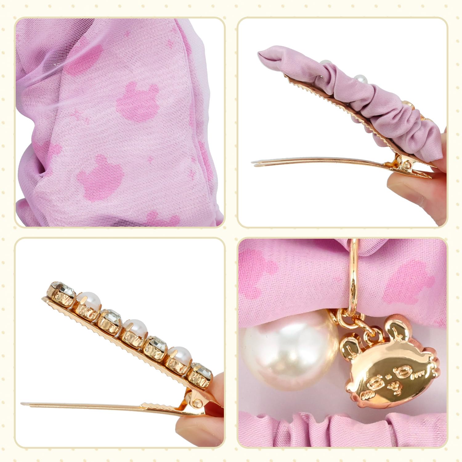 Amazon | shobido 粧美堂 ちいかわ パール ヘアアクセサリー シュシュ