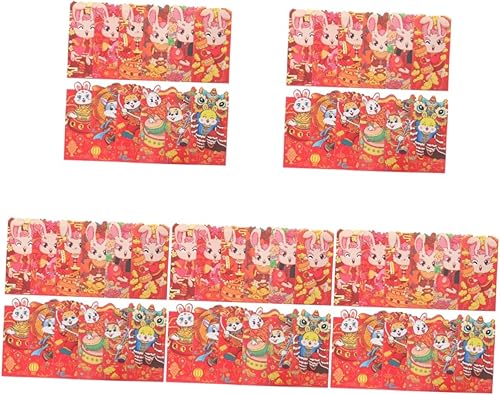 VILLCASE 60 pcs 2023 2023 red envelope lunar new year envelopes wedding red envelopes sobres para dinero cartoon money pocket pocketbook cartoon