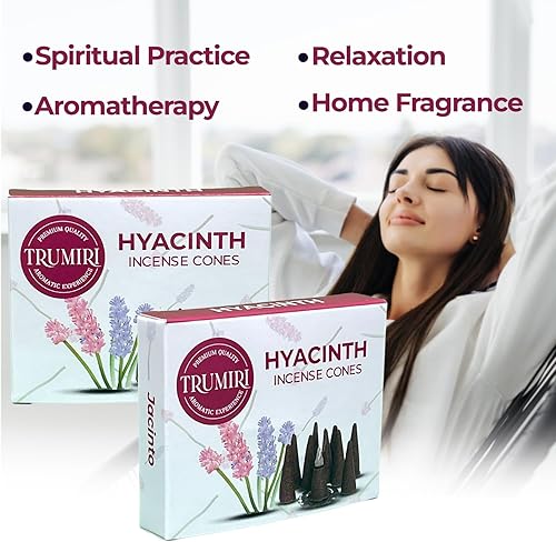 Miniatura 3 de Conos de incienso de jacinto  Total de 20 conos de incienso  Paquete doble de 10 conos de insencia  Conos de incienso perfumados  Aromas de incienso