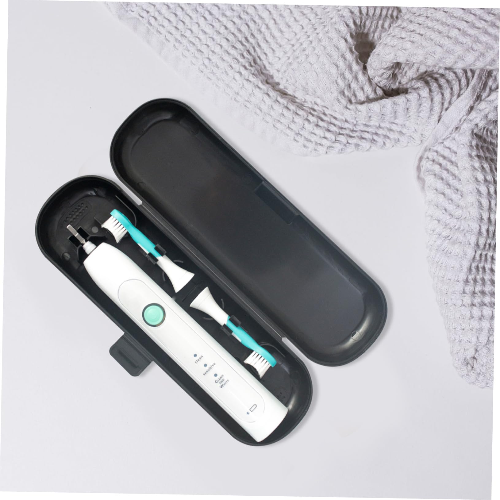 4 pezzi Astucci Portaspazzolino Impermeabili per Spazzolini Elettrici Organizer da Viaggio per Testine Custodie Resistenti Polvere e Batteri per Casa e Outdoor Nero Bianco Rosa