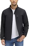 TACVASEN Veste Softshell légère Fleece Lined Windbreaker Enduit imperméable pour la chasse tactique Randonnée pour homme