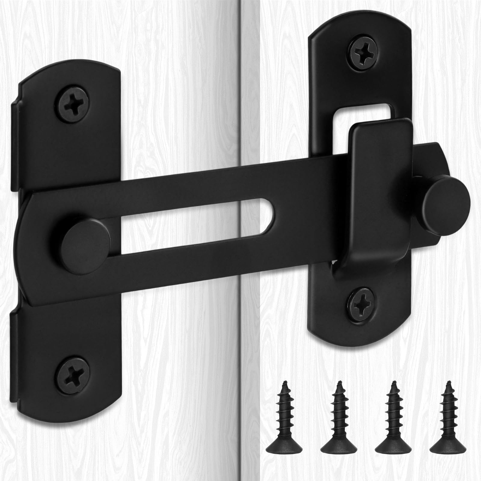 Flip Latch Gate Latch, Barn Door Lock, Door Latches for Top of Door, Barn Wood Fence, Backyard, Cabinet, Heavy Duty 201 Stainless Steel Gate Hardware