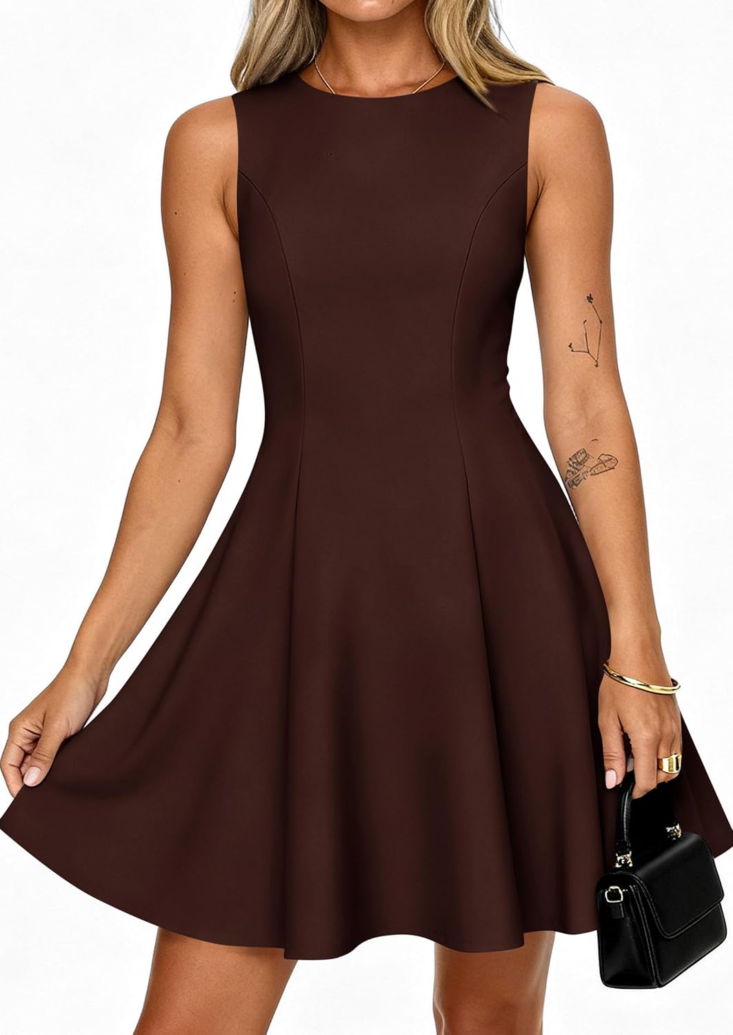 PRETTYGARDEN Cocktail Dresses for Women 2026 Summer Formal Boat Neck A Line Spring Elegant Graduation Party Mini Dress - Image 8