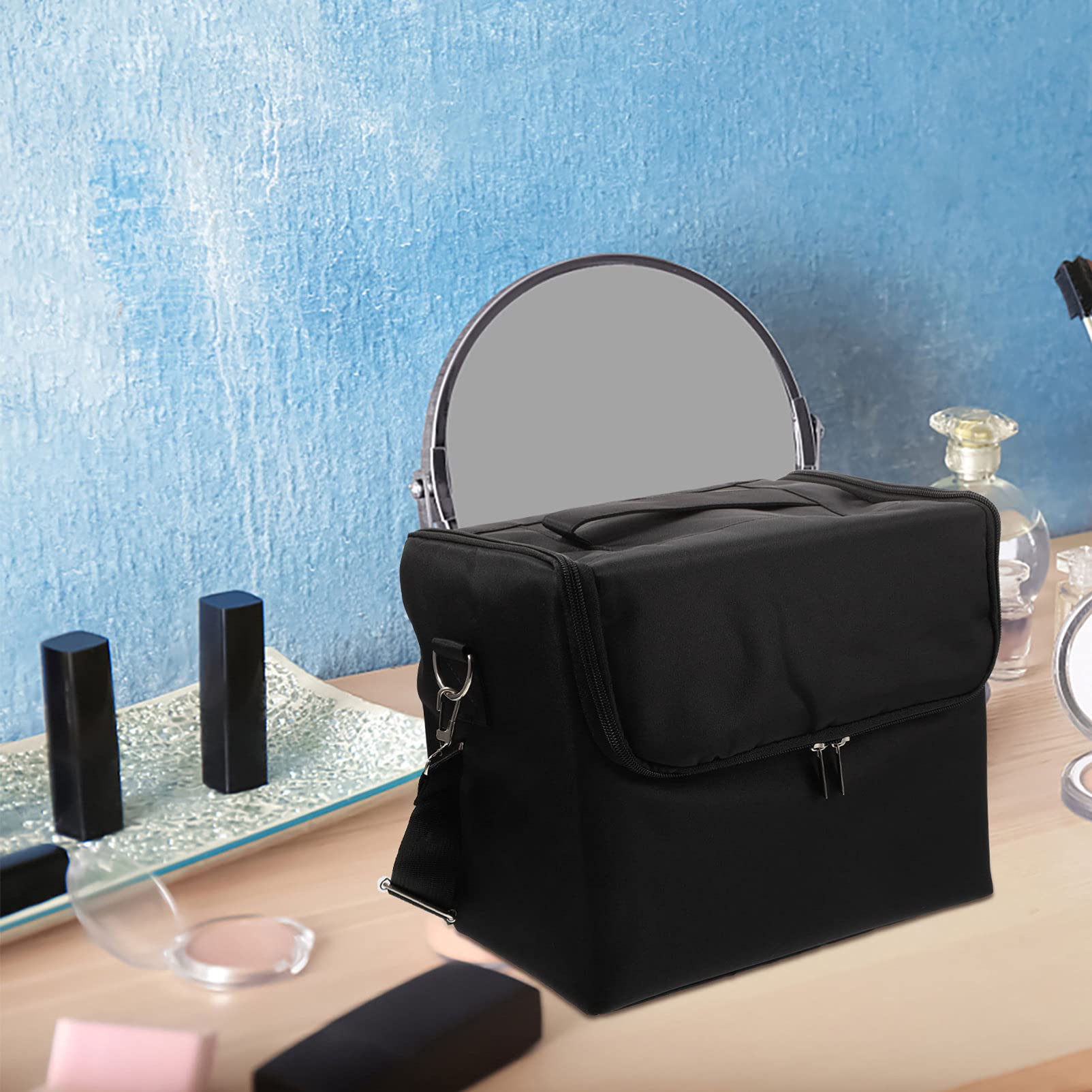 Kosmetiktasche mit Großem Fassungsvermögen aus Oxfordstoff