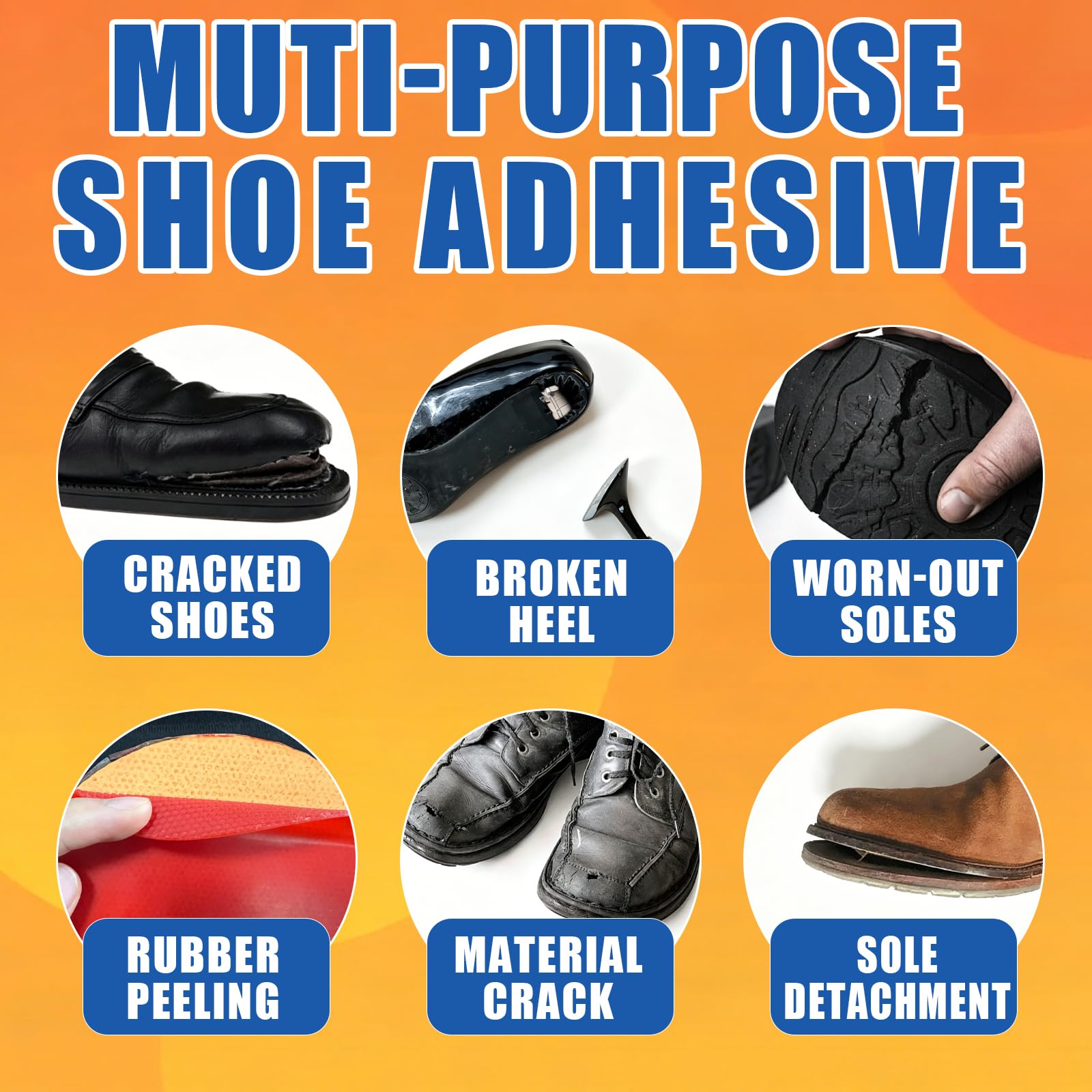 Colla per Scarpe Extra Forte, 2 Pezzi 30ML Adesivo per Scarpe Impermeabile, Trasparente Adesivo per Riparazione Suola Colla Scarpa Adatto per Scarpe Usurate Stivali, Ginnastica, Pelle
