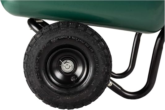 Garden Star 70019 Garden Barrow Dual-Wheel Residential Wheelbarrow Garden Cart
