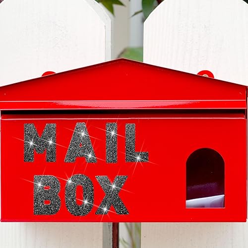 Miniatura 6 de Harloon 232 piezas de 24 hojas de calcomanías de letras grandes con purpurina, letras del alfabeto de fuente grande, calcomanías autoadhesivas de