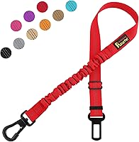 Vista 12 de Plutus Pet Cinturón de seguridad para perros para auto, arnés de coche ajustable con clip de mosquetón, cinturón de seguridad reflectante para Negro