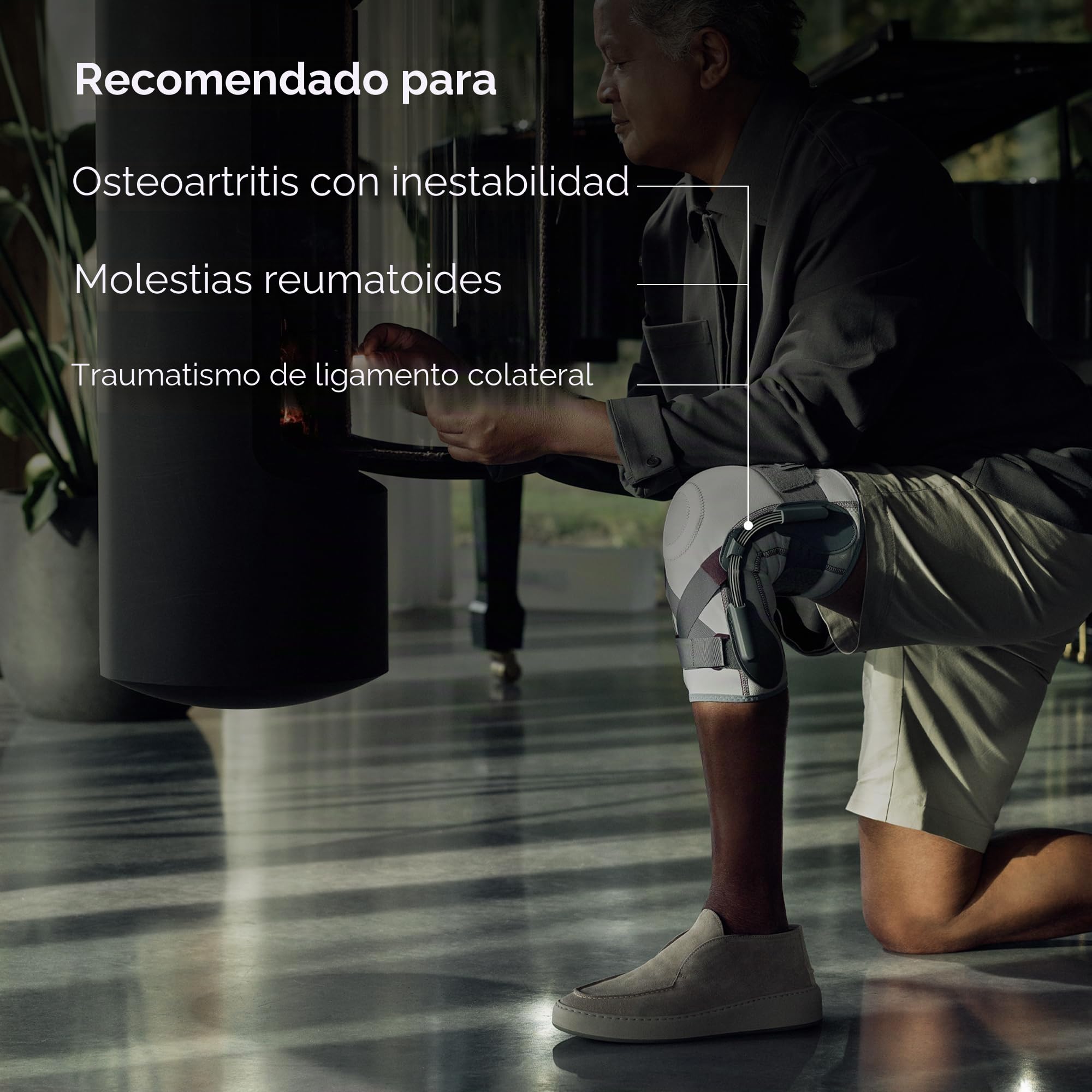 Push Rodillera Med para Dolor de Rodilla, Soporte Ajustable con bisagras, Fuerte Estabilidad para aliviar el Dolor en Las articulaciones, Artritis, desgarro de menisco, MCL, Talla 3