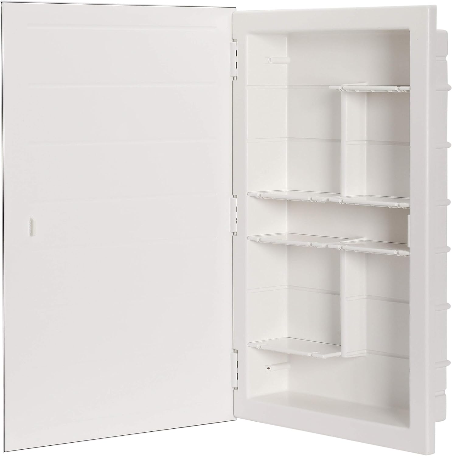 Zaca 11-1-26-32 Regulus Frame Recessed Mount Medicine Cabinet-Reversible for Left/Right Swing, 26"L x 16"W, 6 Shelf, Chrome