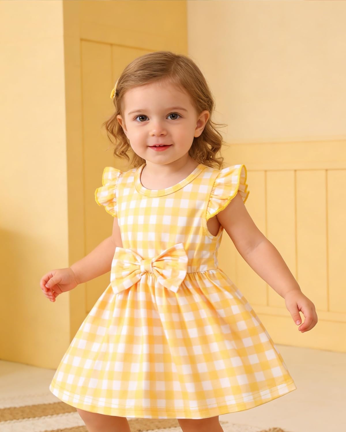 Baby Girl Dress Clothes 3 Pack Toddler Summer Dresses Newborn Fly Sleeve Casual Cute Dress for Girls