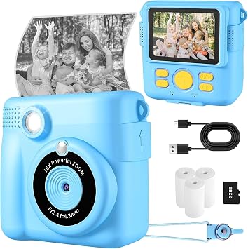 WEEFUN Camera - Digital Video Camcorder Camera with Cartoon Soft Silicone Cover- 32G SD Card Included