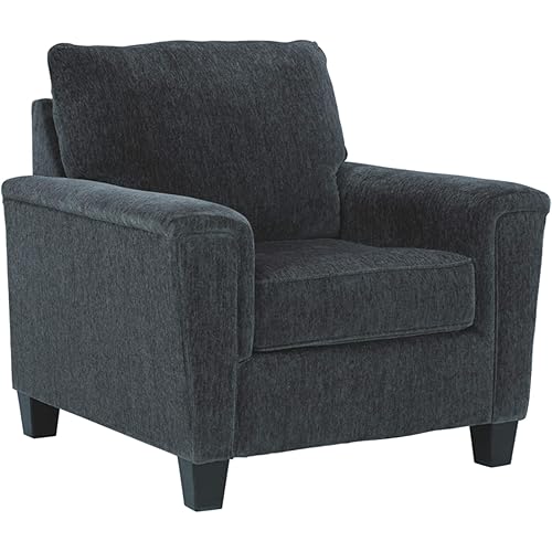 Signature Design by Ashley Abinger Chenille Contemporary Chair, Dark Gray