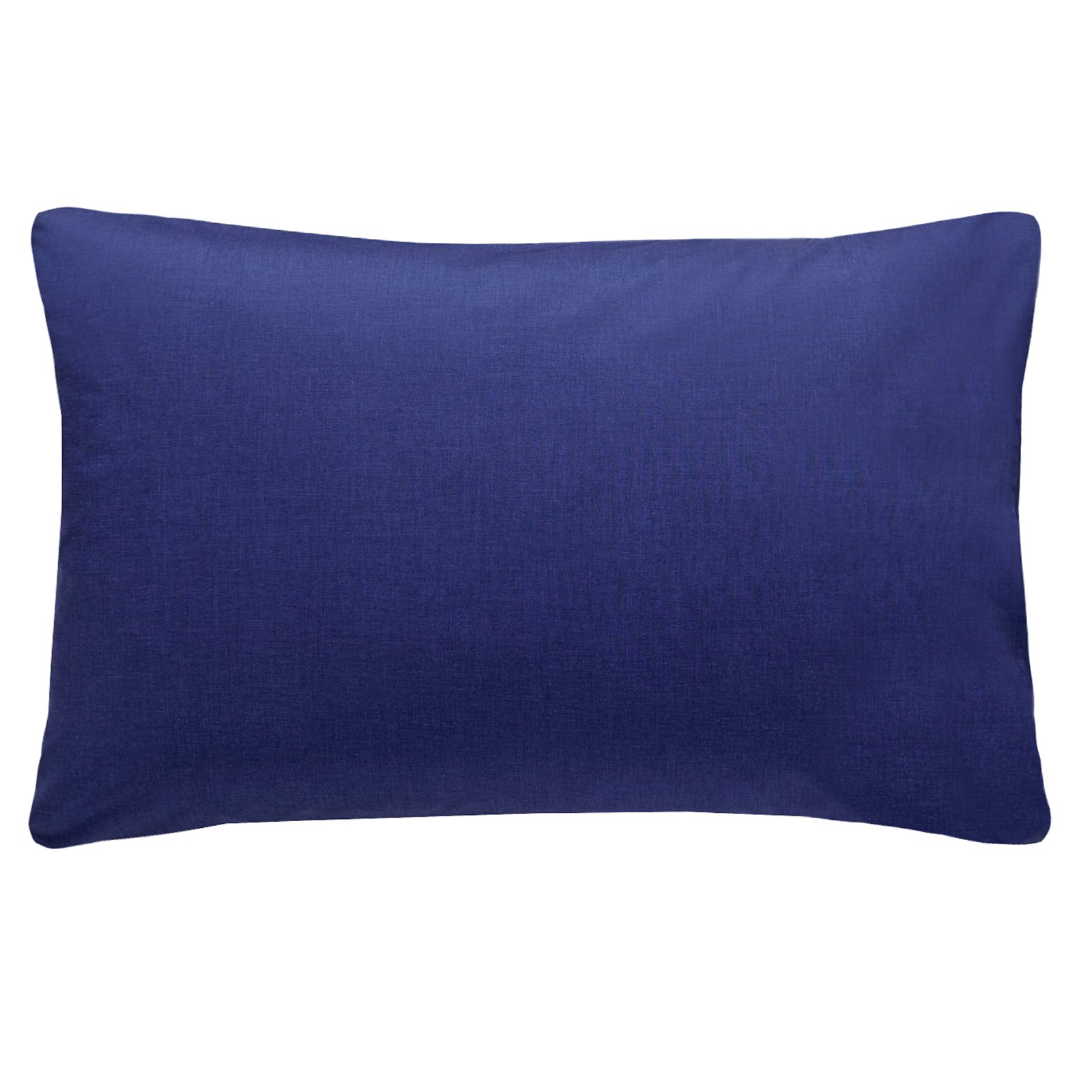 Just Contempo Navy Blue Plain Percale Pillow Case, 50 X 75 Cm - Pack Of 2