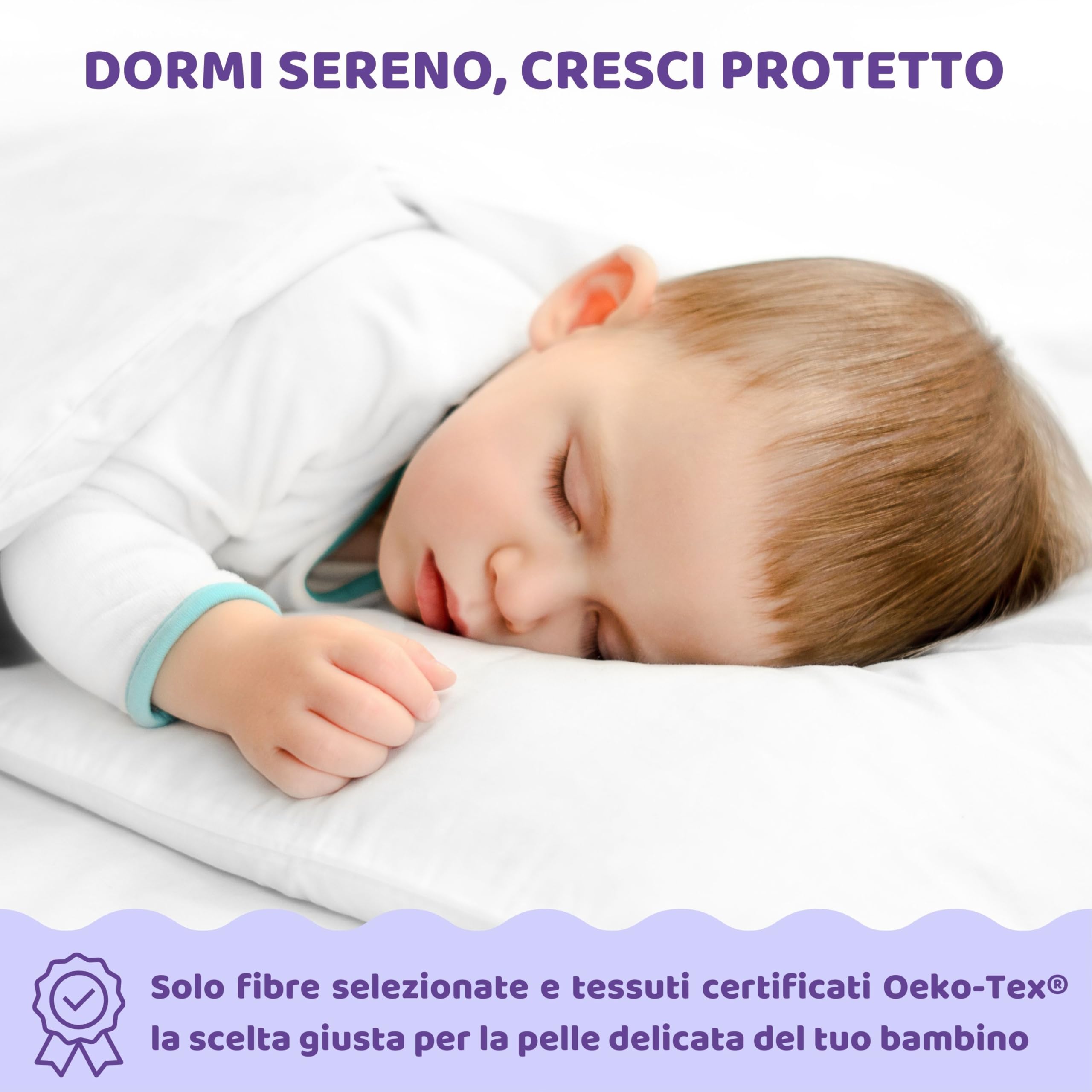 Baby Idea Babysanity Cuscino Letto Antisoffoco Traspirante Per Lettino Neonato Oeko-Tex