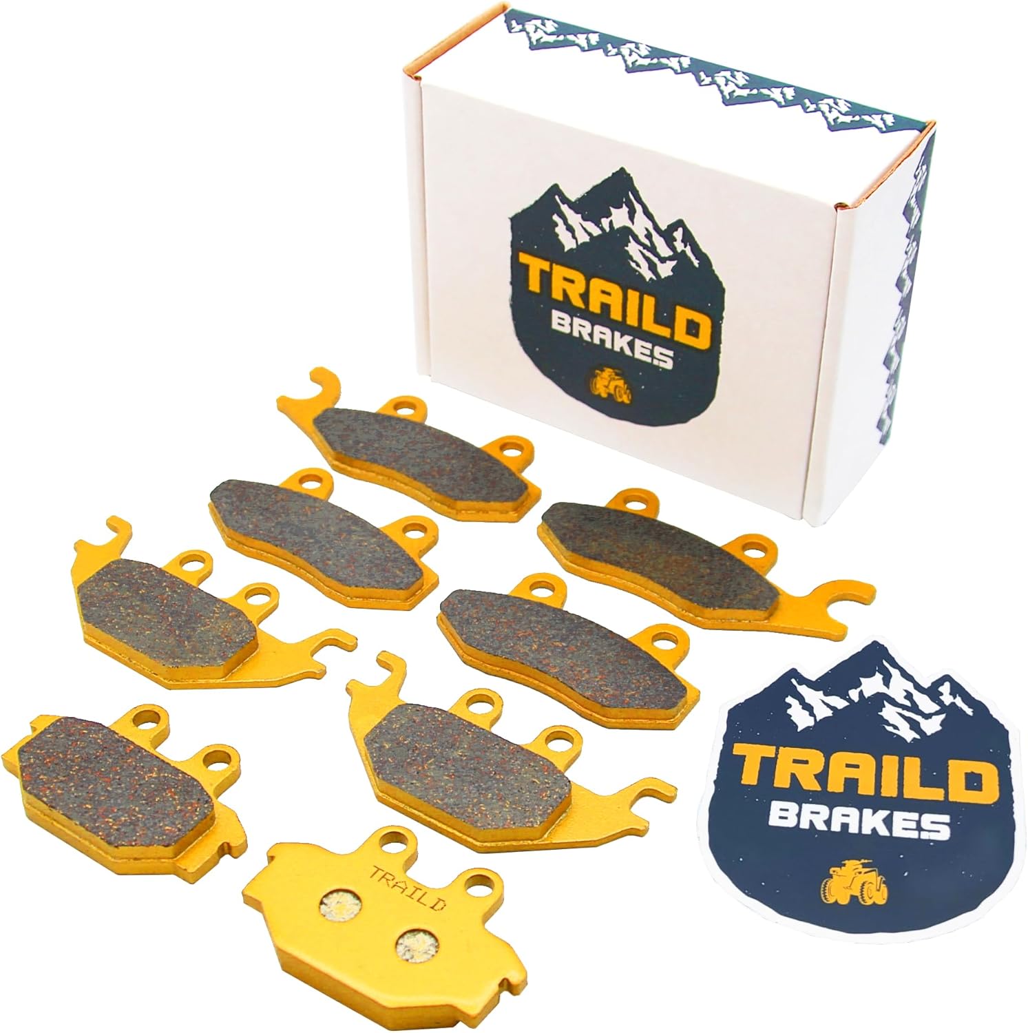 Traild Ceramic Brake Pad Set fits Kawasaki Mule Pro DX/DTX/FX/FXT/FXR 2015-2026 Front & Rear