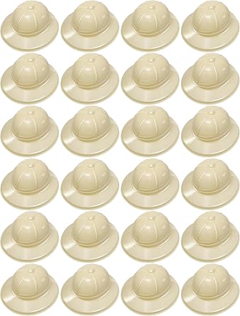 Safari Explorer Party Hats - 24 Pcs Plastic Jungle Animal Themed Hats for Kids Birthday, Dress-Up Adventures