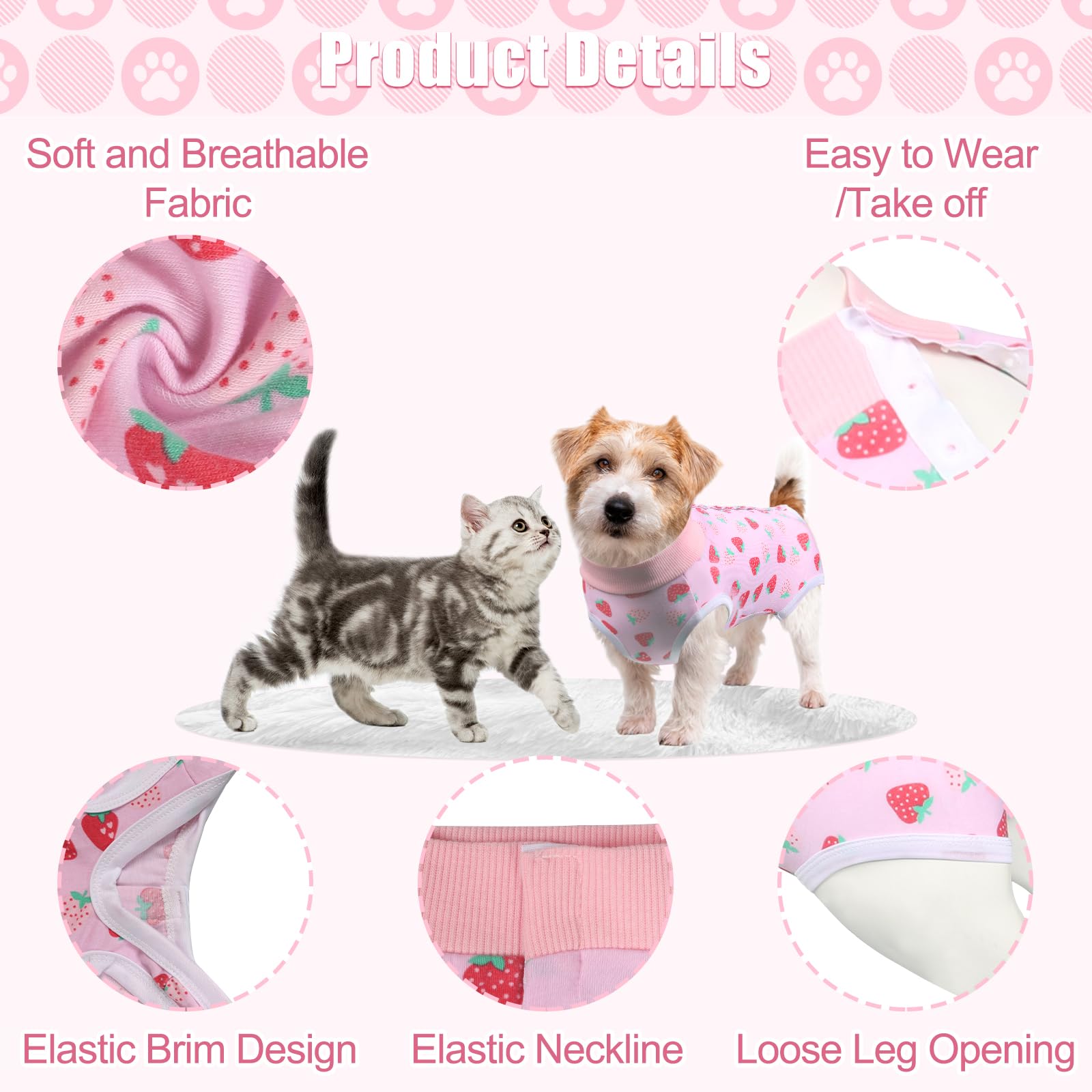 FEimaX Dog Surgery Recovery Suit, Puppy Recovery Suits after Surgery for Female Male Dog Cone E-Collar Alternative - Image 4