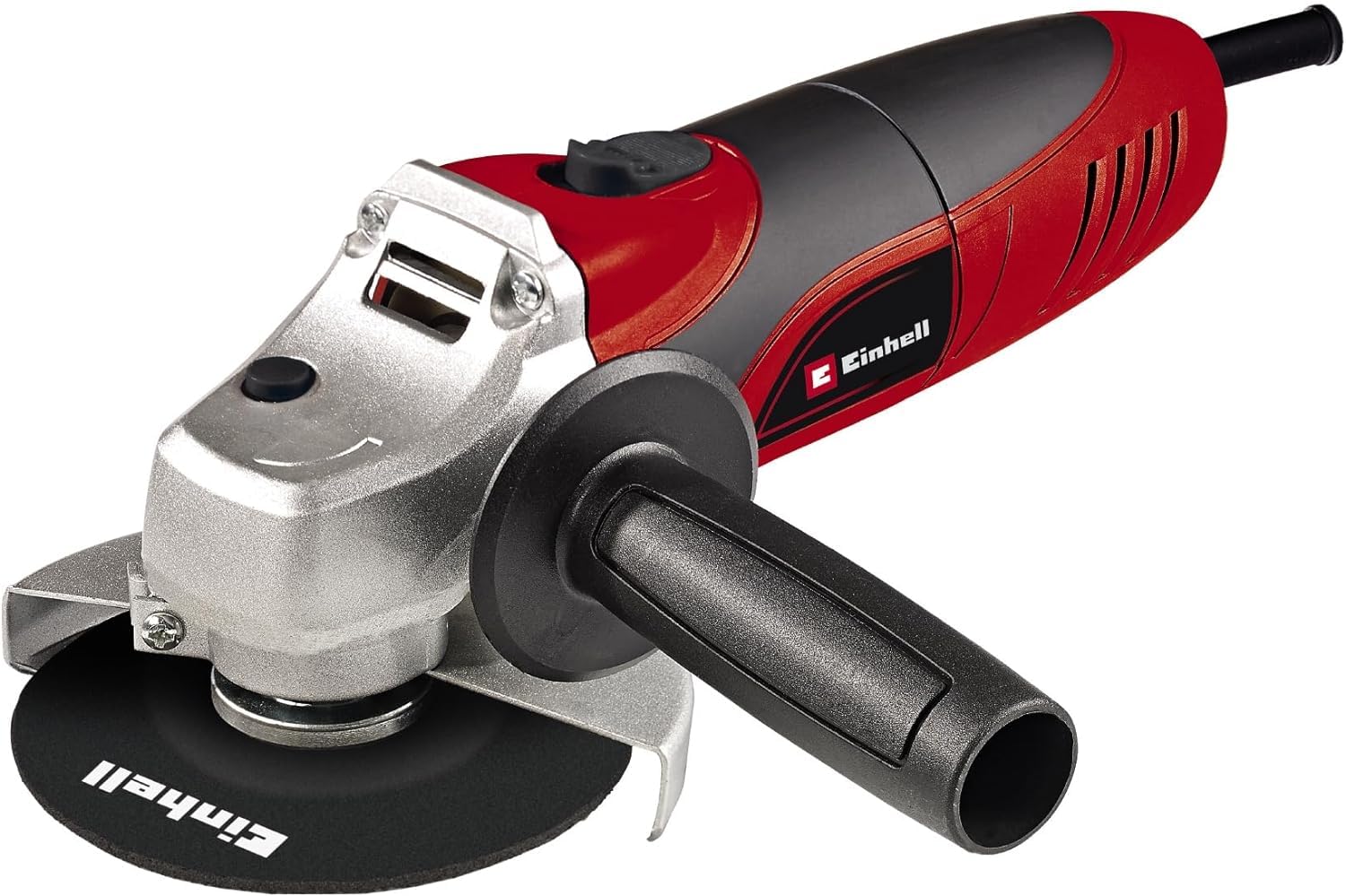 Einhell Amoladora angular TC-AG 125 (850W, 12.000 1/min de velocidad, disco de 125mm-ø, protector de disco, bloqueo de husillo, cabezal de engranaje plano de aluminio)