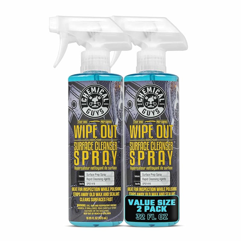 Chemical Guys Wipe Out limpador de superfícies e preparação de painel em spray, 473 mL, pacote com 2