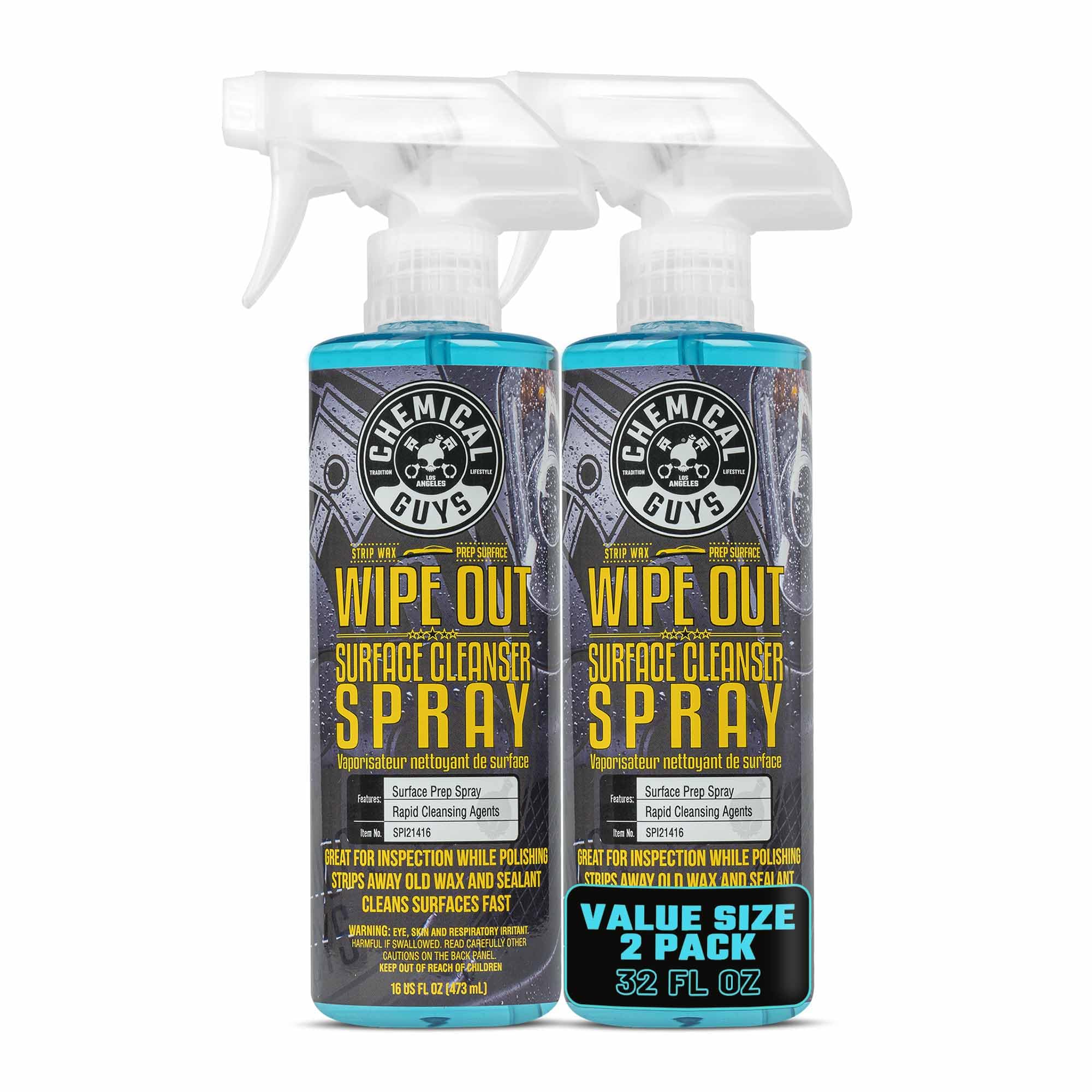 Chemical Guys Wipe Out Surface Cleanser Spray (2 x 16 Fl Oz) – Panel Prep Spray for Removing Polish Residue, Oils & Contaminants Before Coating