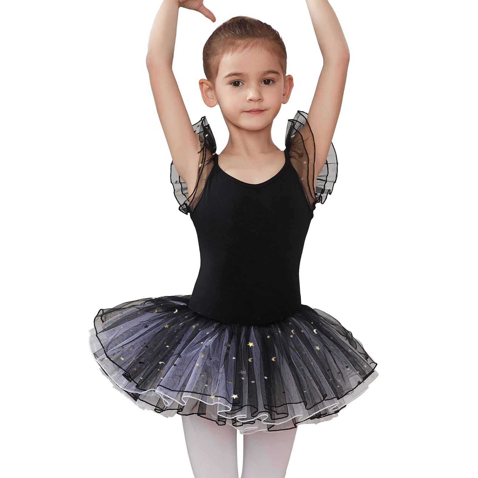 HIPPOSEUS Niña Maillot de Danza Tutú Vestido de Ballet Gimnasia Leotardo Body Clásico para Niñas Body Traje de Baile,Y-04WDM