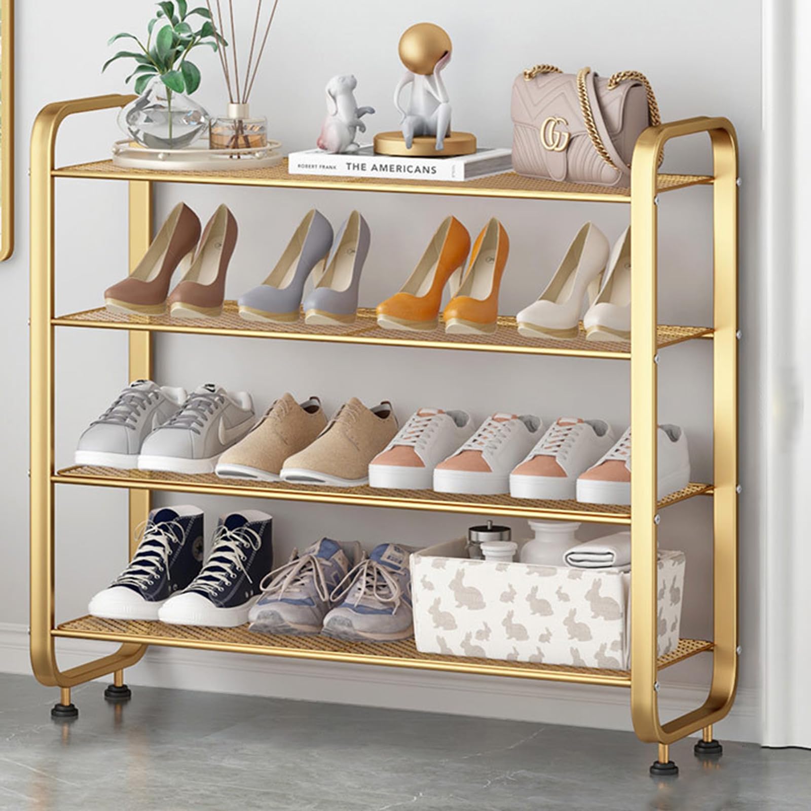 Étagère à chaussures compacte pour un rangement ordonné de la chambre