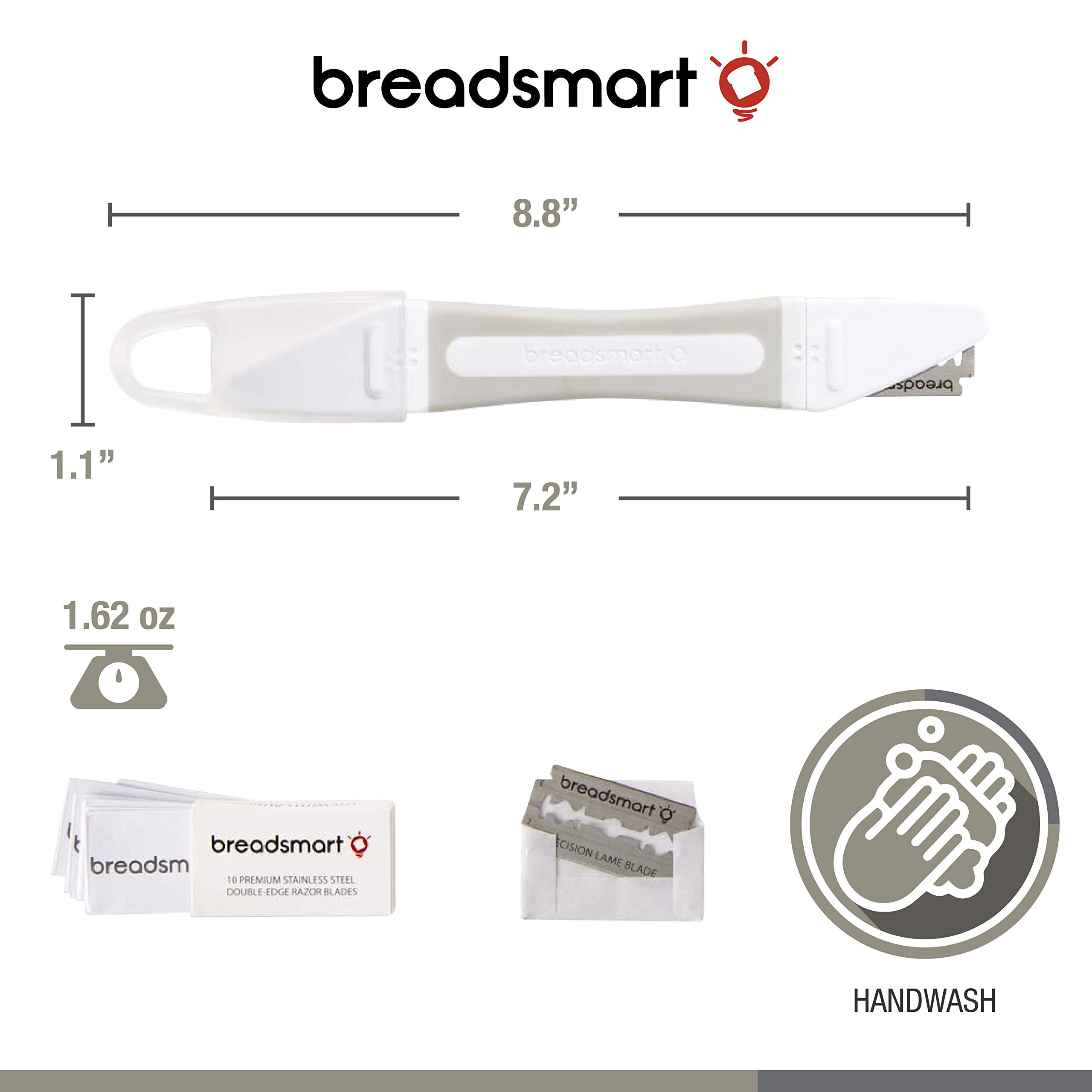 Breadsmart Lame - Herramienta para Escarificar el Pan - Juego de 10 Cuchillas de Acero Inoxidable - Cortador de Masa para Panaderos - Los Mejores Accesorios para Panadería