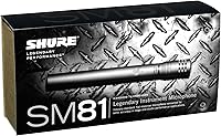 Vista 2 de Shure SM81-LC Cardioid Condenser Instrument Microphone for Guitar, Piano, and Cymbals, Includes Swivel Adapter, Attenuator-Switch Lock, Windscreen