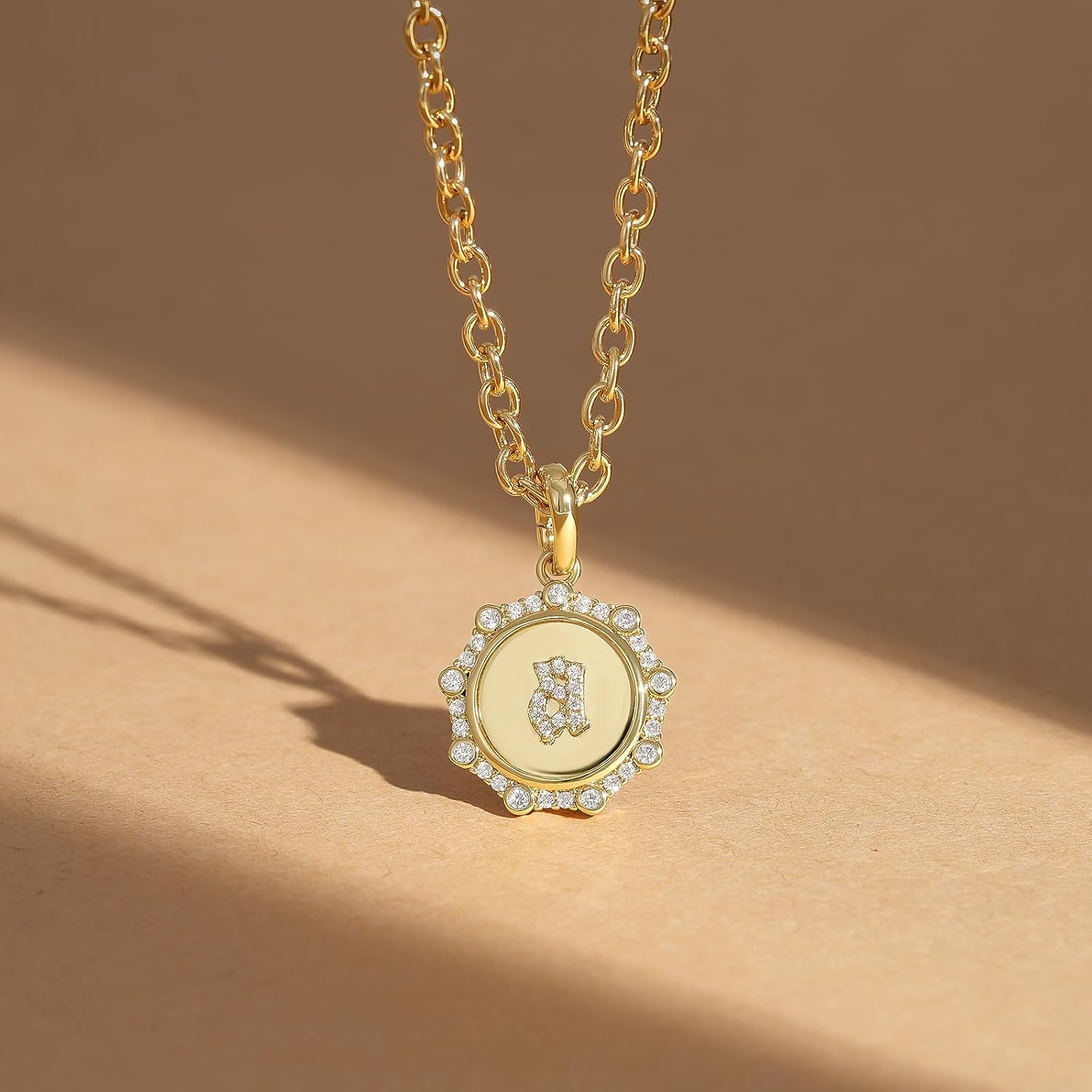 KissYan Initial Necklaces for Women, 14K Gold Plated Round Letter Pendant Necklace Alphabets from A-Z Dainty Jewelry Gifts - Image 5