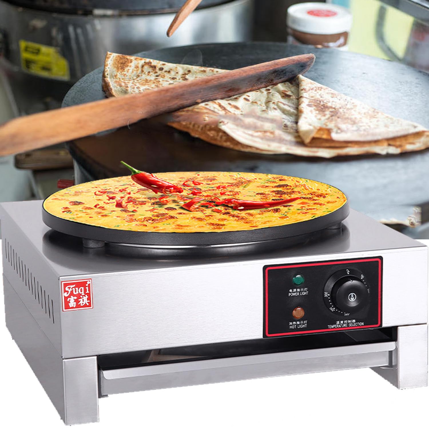 3000W Electric Pancake & Crepe Maker with 15.7