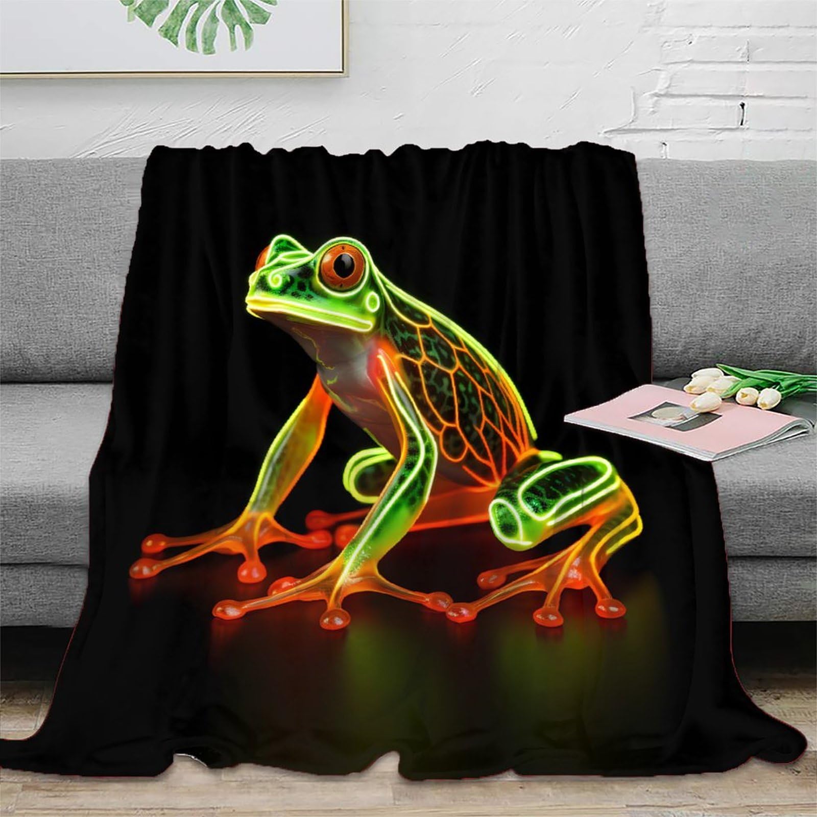 Plaid Grenouille 3D ultra doux pour des soirées cocooning au chaud