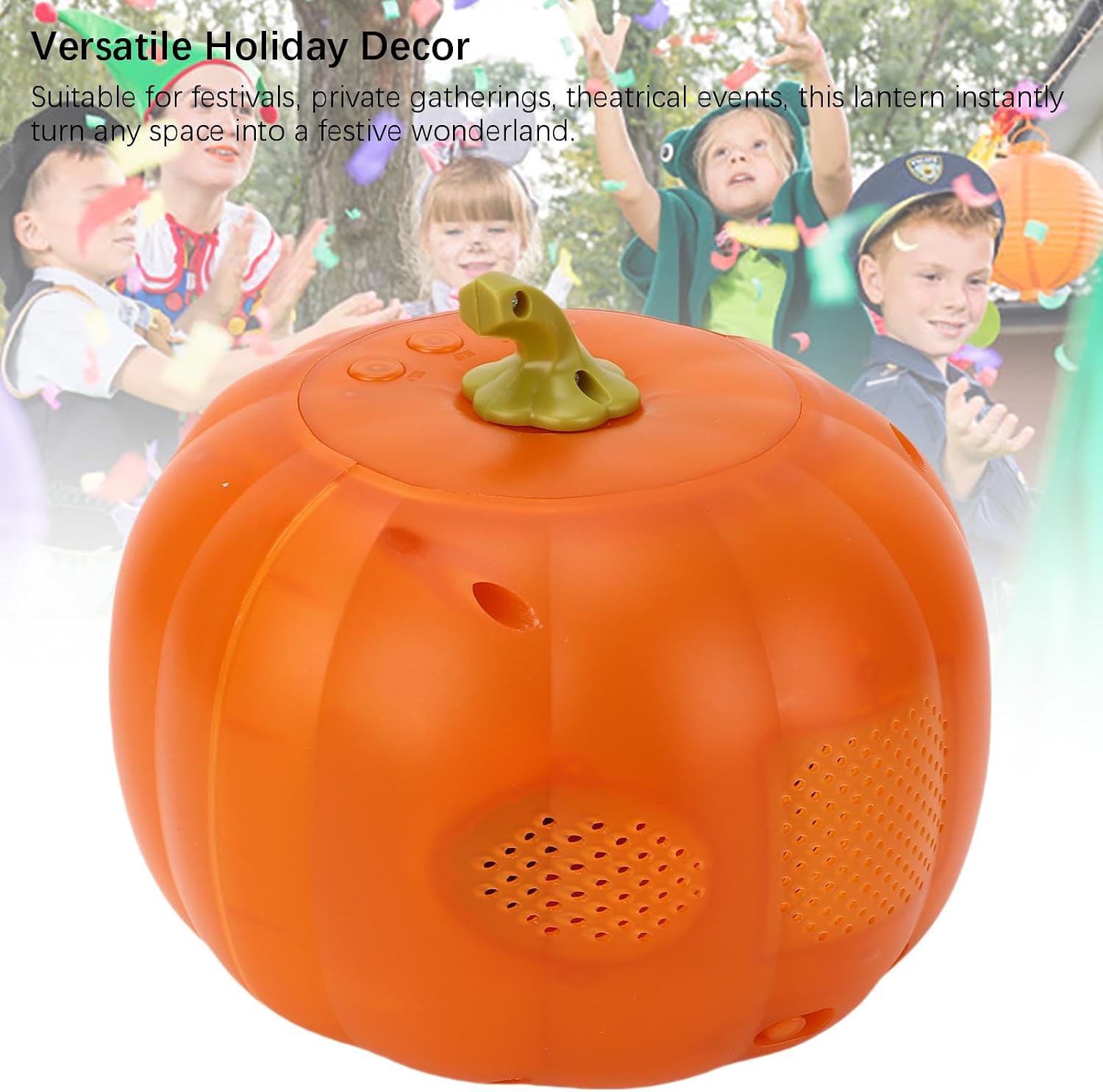 Singing Pumpkin Lantern, Animated Light with Dynamic Projection and Interactive Talking, Jack O Lantern for Halloween Party Decor and Theatrical Events