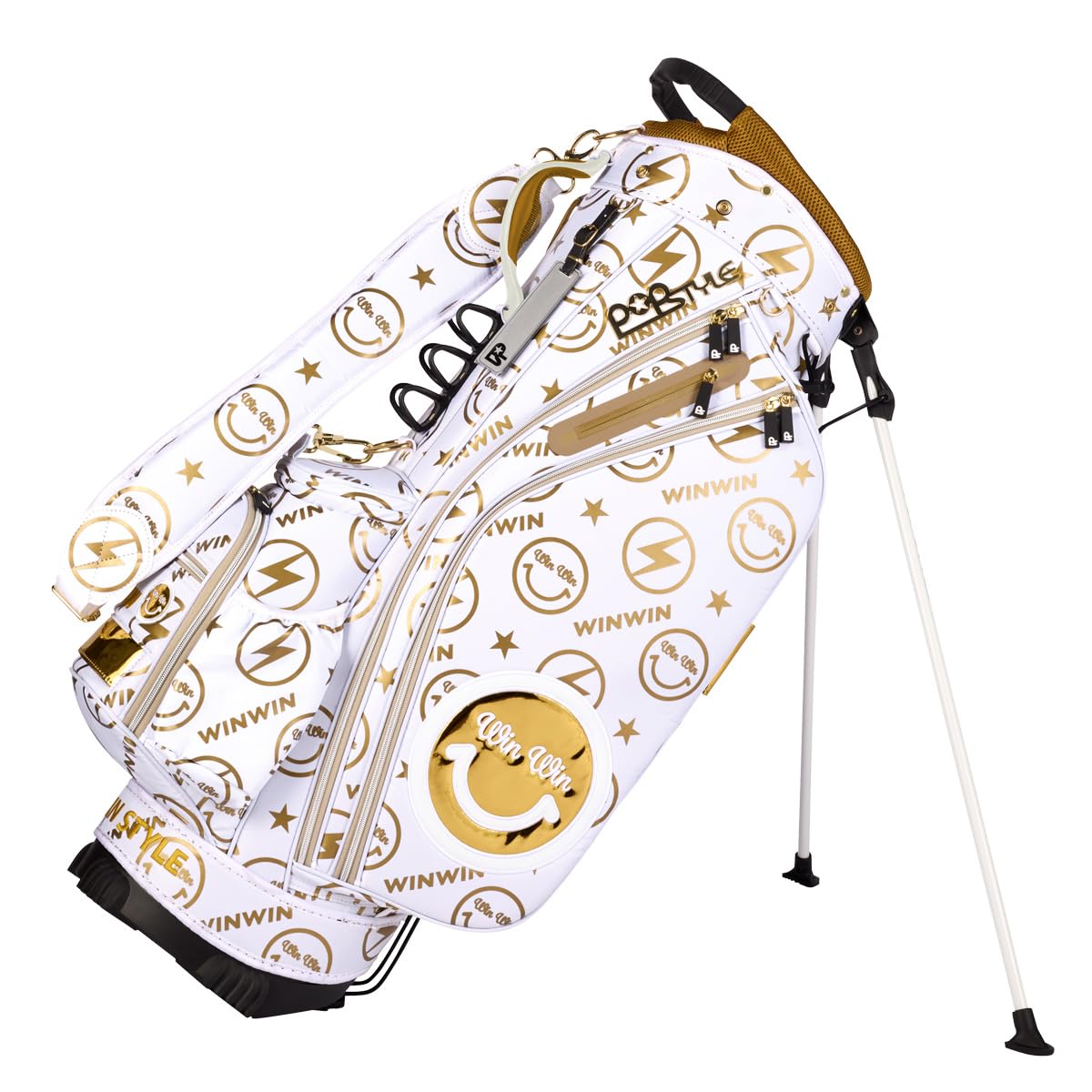 イチWIN WIN スタンド式キャディーバッグ WINWIN STYLE ウィンウィンスタイル ATHLETE Hologram STAND BAG