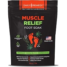 Muscle Relief Foot Soak with Epsom Salt, Made in USA, Soothe Tired Feet, Softens Calluses and Helps Athletes Foot 1lbs