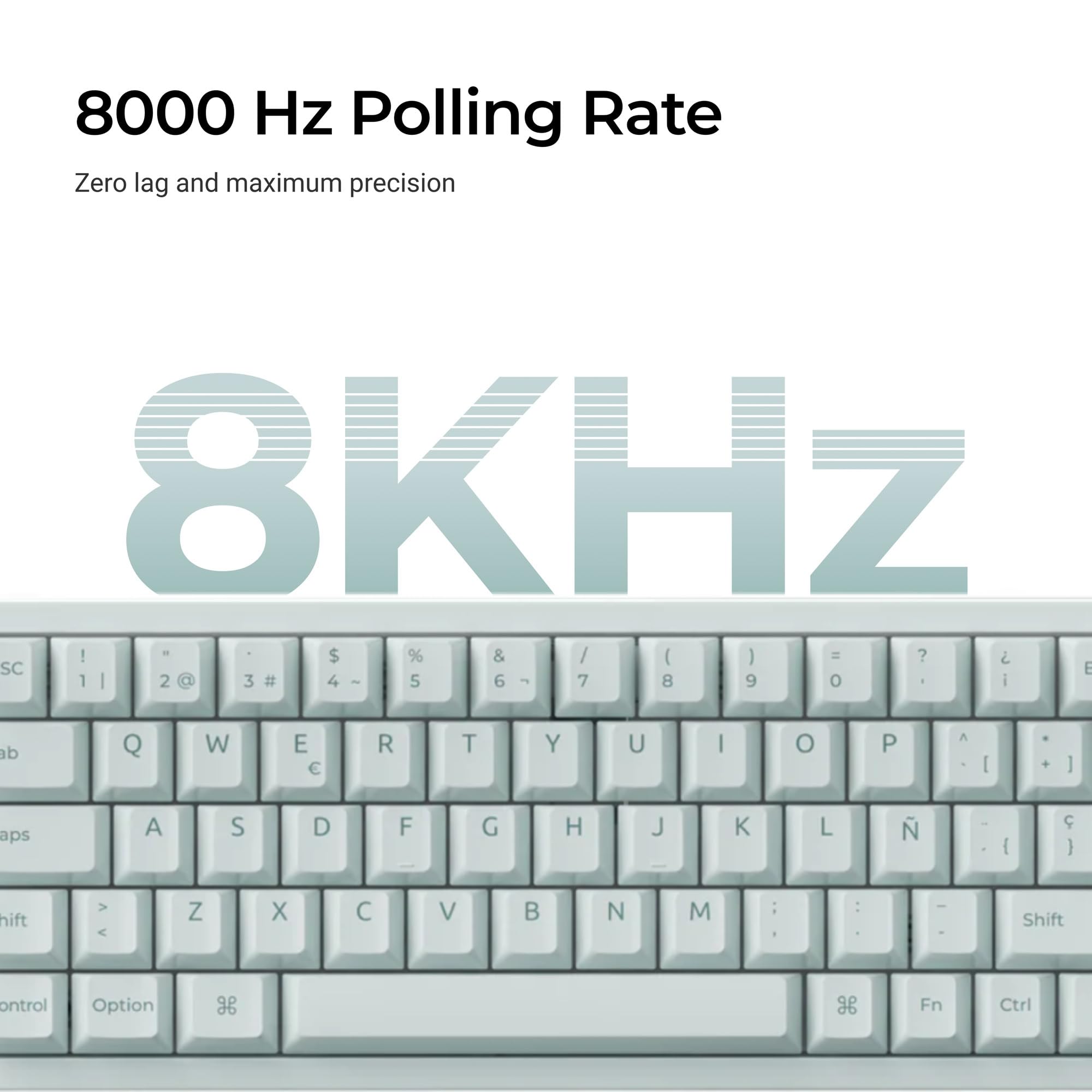 Keychron Q16 HE - Tastiera magnetica TMR con cavo, custodia e tasti in ceramica, design 65% ISO-ES RGB, 8000 Hz Polling Rate, per Mac, Windows/Linux, Interruttori magnetici Ultra-Fast Lime