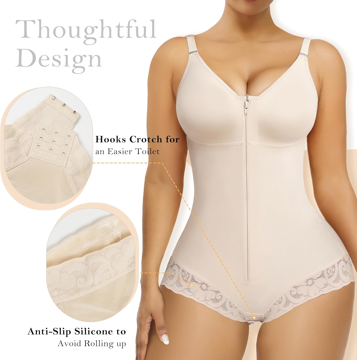 YIANNA Fajas Colombianas Moldeadoras Postpartum Tummy Control Shapewear for Women Body Shaper Girdles Compression Garment - Image 4