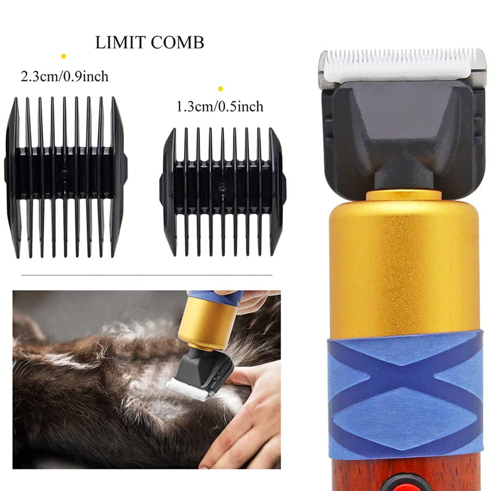 Cortapelos para Perro Profesional 200W,Maquina Pelo Perros,Cortapelos Perros Pelo Largo,Bajo Ruido Máquina Cortar Pelo,Ideal para Conejo/Perro/Gato/Oveja Y Otros Animales