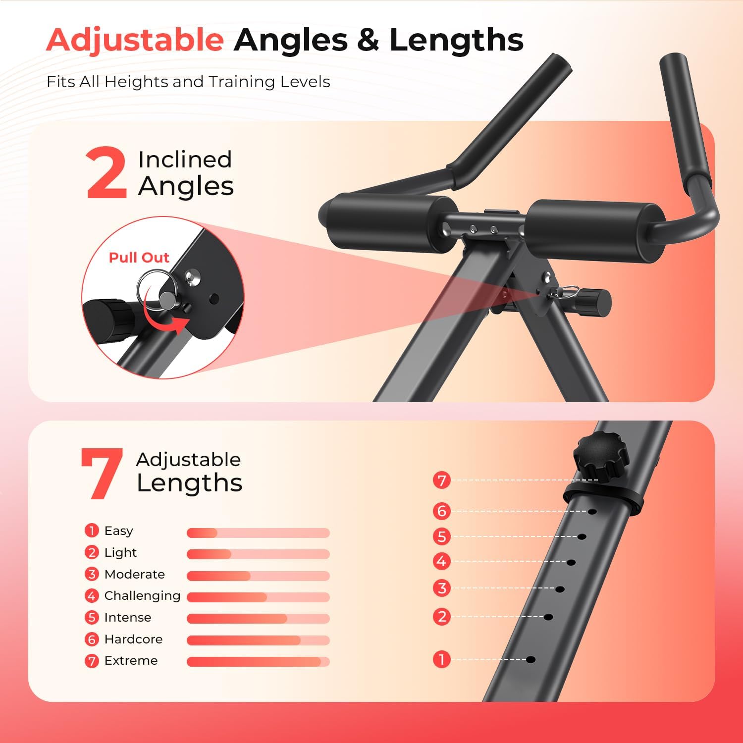 Ab Machine and Rowing Machine, 4 in 1 Rowing Machines for Home with 2 Adjustable Inclined Angles, Quiet & Foldable Rower Machine,Row Machine for Home