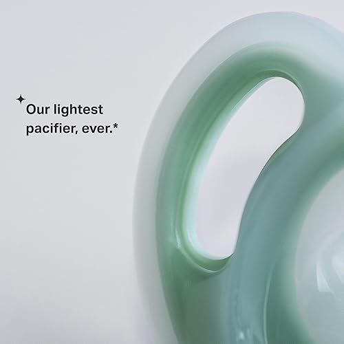 Miniatura 3 de Tommee Tippee Chupete de silicona ultraligero de 0 a 6 meses, diseño simétrico de una pieza, sin BPA, azulblanco, paquete de 2