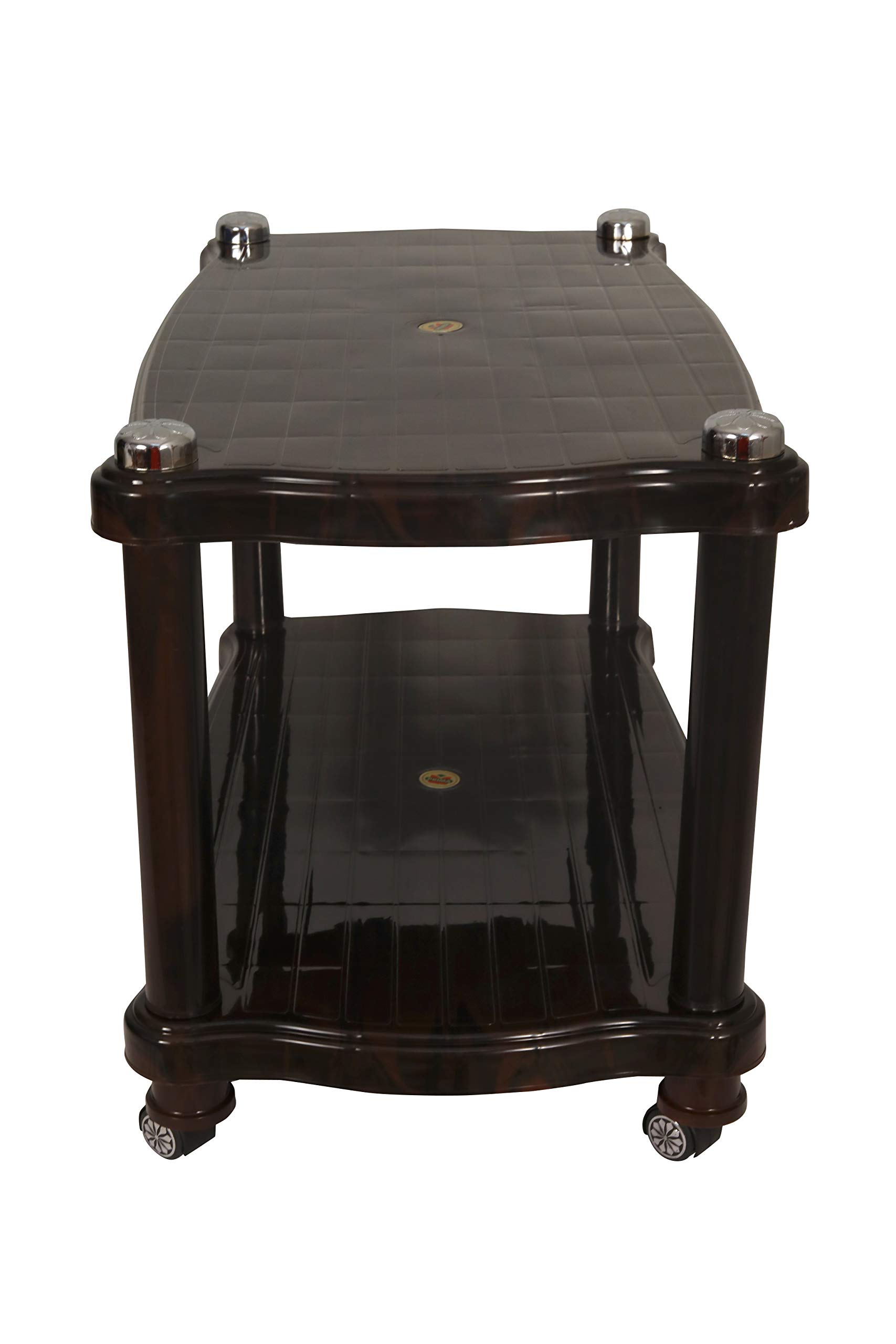 Prima 5011 Center Trolley Coffee Table/Tea Table/Teapoy for Home, Office & Outdoor (Cherry) 2