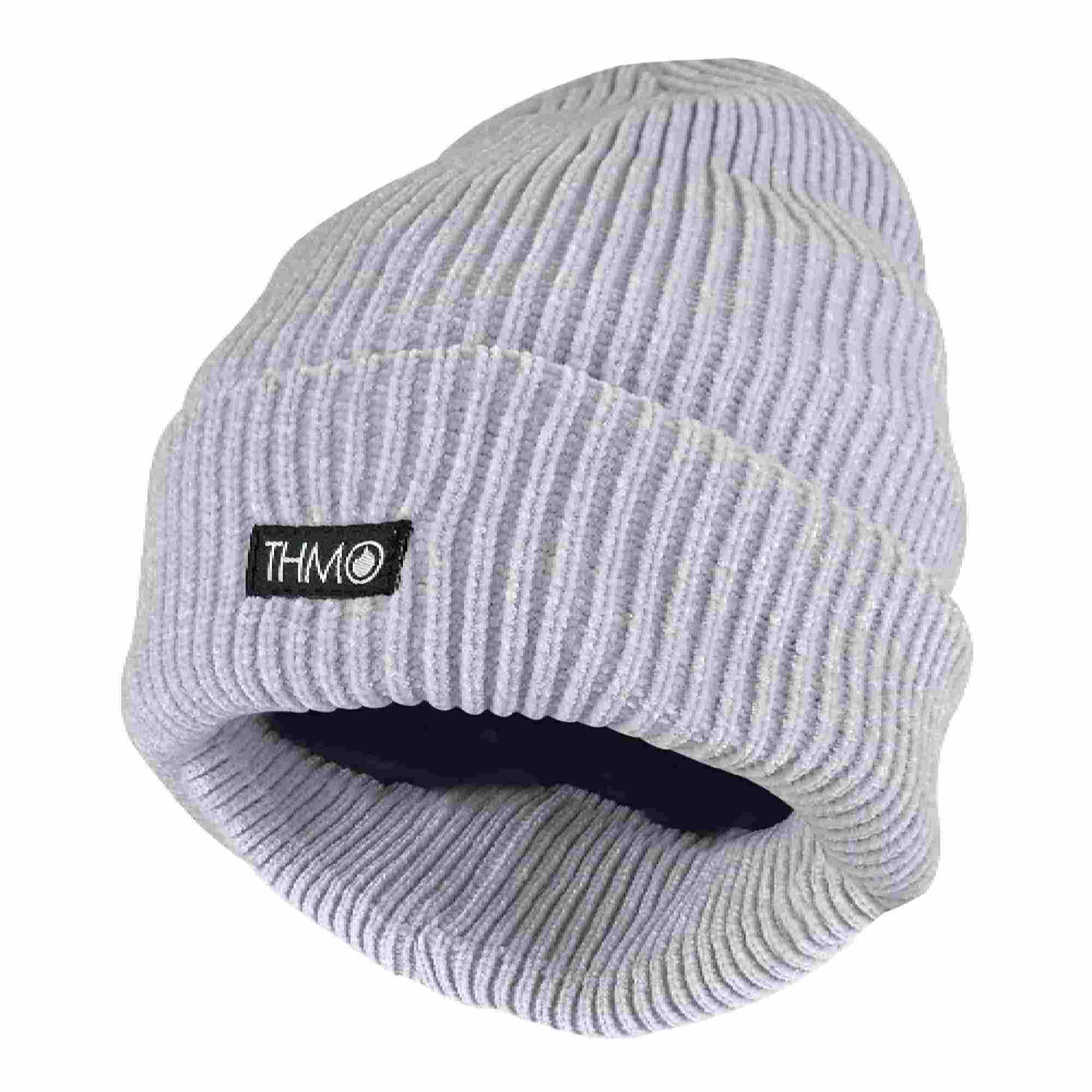 THMO Women's Chenille Beanie Hat - Fleece Lined - Grey - One Size